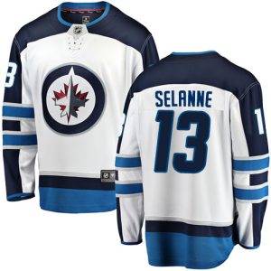 Herren Winnipeg Jets Eishockey Trikot Teemu Selanne #13 Breakaway Weiß Fanatics Branded Auswärts